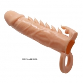 Телесная удлиняющая насадка Penis Sleeve Emmitt - 17 см. - Baile - в Чебоксарах купить с доставкой