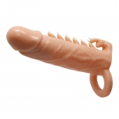 Телесная удлиняющая насадка Penis Sleeve Emmitt - 17 см. - Baile - в Чебоксарах купить с доставкой