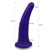 Фиолетовая гладкая изогнутая насадка-плаг - 13,3 см. - LOVETOY (А-Полимер) - купить с доставкой в Чебоксарах