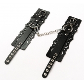 Узорчатые кожаные оковы с регулируемыми ремешками - Crazy Handmade - купить с доставкой в Чебоксарах