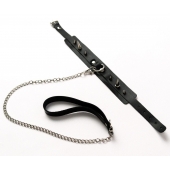 Черный ошейник с шипами и поводком - Crazy Handmade - купить с доставкой в Чебоксарах