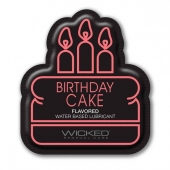 Лубрикант на водной основе со вкусом торта с кремом Wicked Aqua Birthday cake - 3 мл. - Wicked - купить с доставкой в Чебоксарах