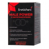 Капсулы для мужчин Erotichard male power с пантогематогеном - 20 капсул (0,370 гр.) - Erotic Hard - купить с доставкой в Чебоксарах