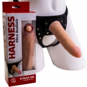 Страпон Харнесс из трусиков и насадки-фаллоса - 17,5 см. - LOVETOY (А-Полимер) - купить с доставкой в Чебоксарах