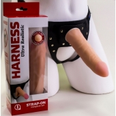 Страпон Харнесс из трусиков и насадки-фаллоса - 17,5 см. - LOVETOY (А-Полимер) - купить с доставкой в Чебоксарах