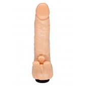 Телесная гелевая насадка-фаллос с клиторальными лепестками - 18,5 см. - LOVETOY (А-Полимер) - купить с доставкой в Чебоксарах