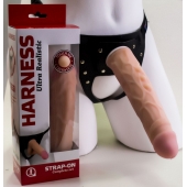 Насадка-фаллос в комплекте с трусиками Harness - 21,6 см. - LOVETOY (А-Полимер) - купить с доставкой в Чебоксарах