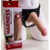 Страпон Harness из двух предметов: регулируемые трусики и насадка-фаллос - 17,5 см. - LOVETOY (А-Полимер) - купить с доставкой в Чебоксарах