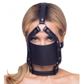 Черный намордник с кляпом-шаром Head Harness With A Gag - Orion - купить с доставкой в Чебоксарах