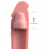 Телесная насадка-удлинитель 1 Inch Silicone X-tension - 17,8 см. - Pipedream - в Чебоксарах купить с доставкой