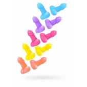 Набор из 10 разноцветных свечей в форме пениса - Pecado - купить с доставкой в Чебоксарах