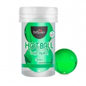 Лубрикант на масляной основе Hot Ball Beija Muito с ароматом мяты (2 шарика по 3 гр.) - HotFlowers - купить с доставкой в Чебоксарах