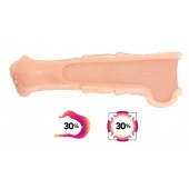 Телесная фантазийная насадка на член Cock Sleeve Size L - KOKOS - в Чебоксарах купить с доставкой