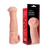 Телесная фантазийная насадка на член Cock Sleeve Size L - KOKOS - в Чебоксарах купить с доставкой