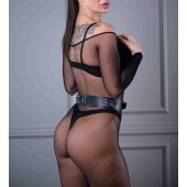 Черный кожаный пояс Sex Game - БДСМ Арсенал - купить с доставкой в Чебоксарах