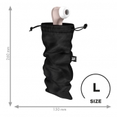 Черный мешочек для хранения игрушек Treasure Bag L - Satisfyer - купить с доставкой в Чебоксарах