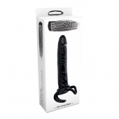 Чёрная насадка-фаллос для двойного проникновения INFLATABLE DILDO SLIM DONG  - 13,5 см. - Toyz4lovers - в Чебоксарах купить с доставкой
