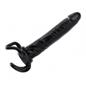 Чёрная насадка-фаллос для двойного проникновения INFLATABLE DILDO SLIM DONG  - 13,5 см. - Toyz4lovers - в Чебоксарах купить с доставкой