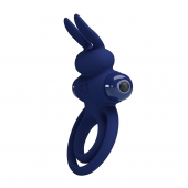 Синее эрекционное кольцо с вибростимуляцией клитора Powerful Ring - Baile - в Чебоксарах купить с доставкой