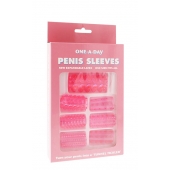 Набор из 7 розовых насадок на пенис ONE-A-DAY PENIS SLEEVES PINK - Seven Creations - в Чебоксарах купить с доставкой