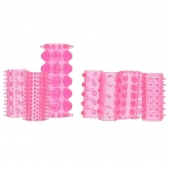 Набор из 7 розовых насадок на пенис ONE-A-DAY PENIS SLEEVES PINK - Seven Creations - в Чебоксарах купить с доставкой