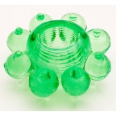 Зеленое эрекционное кольцо-цветок - Toyfa Basic - в Чебоксарах купить с доставкой
