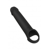 Черная насадка-удлинитель с вибрацией Vibrating Extender With Remote - Dream Toys - в Чебоксарах купить с доставкой