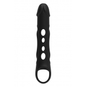 Черная насадка-удлинитель Vibrating Extender With Remote с вибрацией - Dream Toys - в Чебоксарах купить с доставкой