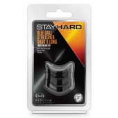 Черное эрекционное кольцо на мошонку Beef Ball Stretcher Snug X Long - Blush Novelties - в Чебоксарах купить с доставкой