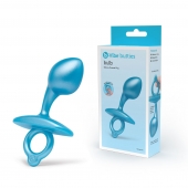 Голубая анальная пробка для массажа простаты Bulb Silicone Prostate Plug - 10,7 см. - b-Vibe - в Чебоксарах купить с доставкой