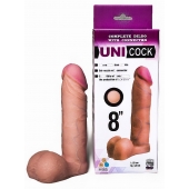 Фаллическая насадка для страпона UNICOCK 8  - 20 см. - LOVETOY (А-Полимер) - купить с доставкой в Чебоксарах