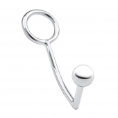 Кольцо на пенис с анальным стимулятором Stainless Steel Anal Hook   Cock Ring - BlueLine - в Чебоксарах купить с доставкой