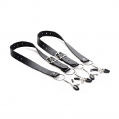 Ремни с зажимами для половых губ Spread Labia Spreader Straps with Clamps - XR Brands - купить с доставкой в Чебоксарах