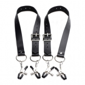 Ремни с зажимами для половых губ Spread Labia Spreader Straps with Clamps - XR Brands - купить с доставкой в Чебоксарах