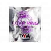 Фиолетовое виброкольцо с двумя вибропульками - Toyfa Basic - в Чебоксарах купить с доставкой