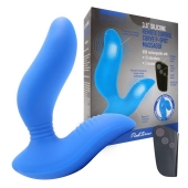 Синий вибромассажер простаты 3,5’’ Remote Control Curve P-spot Massager - 12 см. - Erokay - в Чебоксарах купить с доставкой
