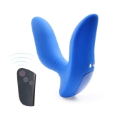 Синий вибромассажер простаты 3,5’’ Remote Control Curve P-spot Massager - 12 см. - Erokay - в Чебоксарах купить с доставкой