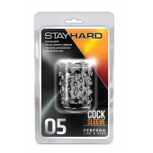 Прозрачная насадка с капельками STAY HARD COCK SLEEVE 05 CLEAR - Blush Novelties - в Чебоксарах купить с доставкой