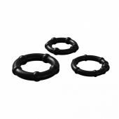 Набор из 3 черных эрекционных колец Babooom Ring Set - Adrien Lastic - в Чебоксарах купить с доставкой