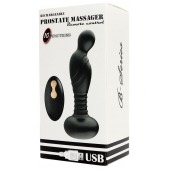 Черный массажер простаты с вибрацей и возвратно-поступательными движениями - Boys of Toys - в Чебоксарах купить с доставкой