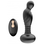 Черный массажер простаты с вибрацей и возвратно-поступательными движениями - Boys of Toys - в Чебоксарах купить с доставкой