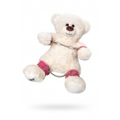 Бондажный набор: белый мишка с розовыми оковами и наручниками - Pecado - купить с доставкой в Чебоксарах