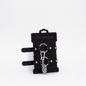 Черно-красные кожаные оковы - Crazy Handmade - купить с доставкой в Чебоксарах