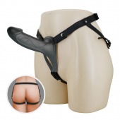 Черный полый мужской страпон London - 16,8 см. - Baile - купить с доставкой в Чебоксарах