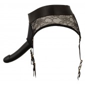 Черный женский страпон Strap-on Set: трусики и насадка - Orion - купить с доставкой в Чебоксарах