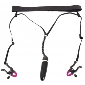 Женские вибростринги с зажимами для половых губ Spreader String with Vibrator - Orion - купить с доставкой в Чебоксарах