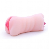 Телесный двусторонний мастурбатор - вагина и ротик - Boys of Toys - в Чебоксарах купить с доставкой Телесный двусторонний мастурбатор - вагина и ротик - Boys of Toys - в Чебоксарах купить с доставкой