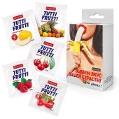 Набор из 5 саше съедобных смазок Tutti-Frutti - Биоритм - купить с доставкой в Чебоксарах Набор из 5 саше съедобных смазок Tutti-Frutti - Биоритм - купить с доставкой в Чебоксарах