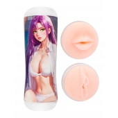 Двусторонний мастурбатор аниме - ротик и вагина - Tokyo Style - в Чебоксарах купить с доставкой Двусторонний мастурбатор аниме - ротик и вагина - Tokyo Style - в Чебоксарах купить с доставкой