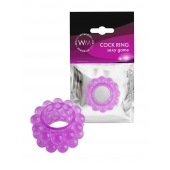 Лиловое эрекционное кольцо с 2 рядами стимулирующих шариков - Erowoman-Eroman - в Чебоксарах купить с доставкой